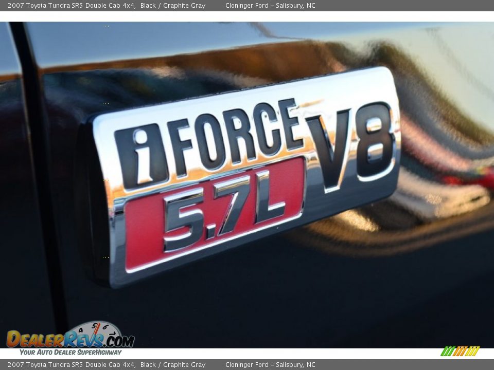 2007 Toyota Tundra SR5 Double Cab 4x4 Black / Graphite Gray Photo #19
