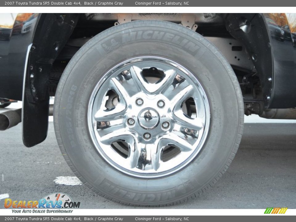 2007 Toyota Tundra SR5 Double Cab 4x4 Black / Graphite Gray Photo #21