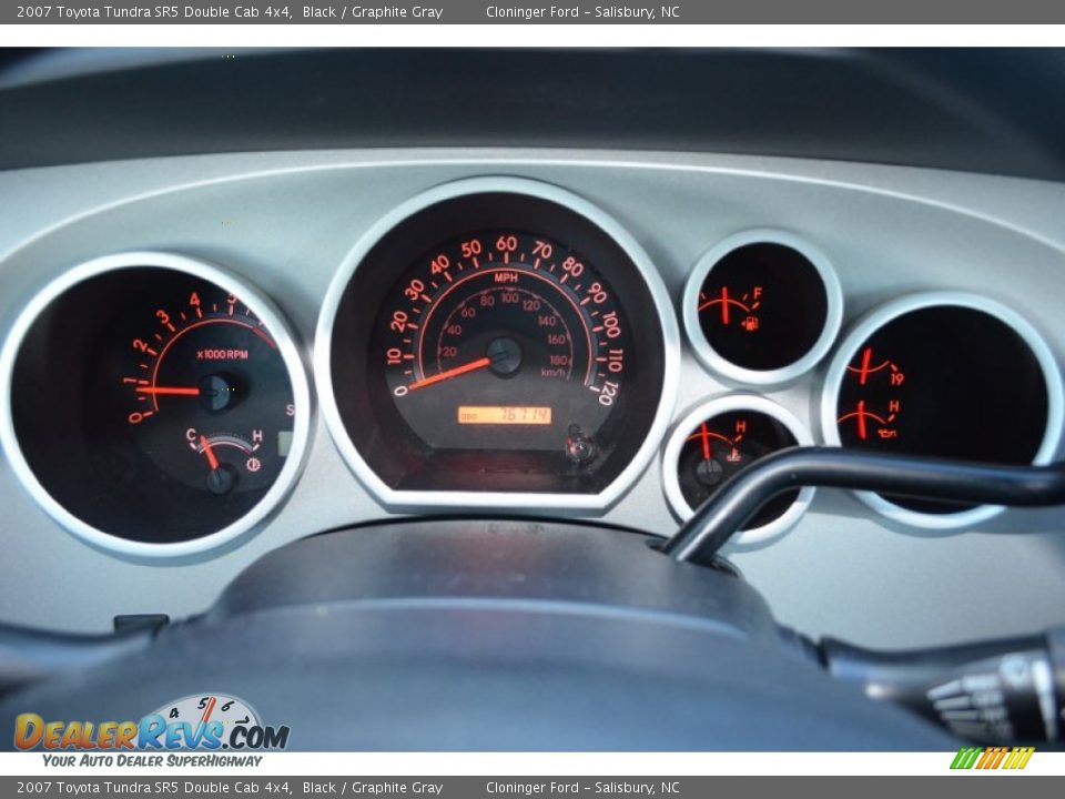 2007 Toyota Tundra SR5 Double Cab 4x4 Black / Graphite Gray Photo #33
