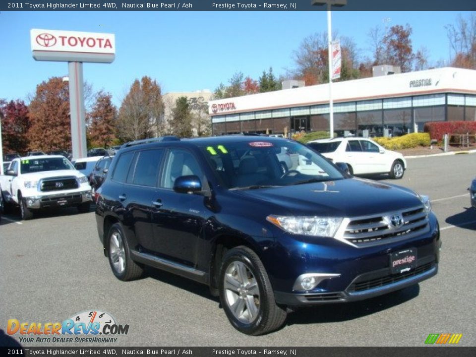 2011 Toyota Highlander Limited 4WD Nautical Blue Pearl / Ash Photo #1