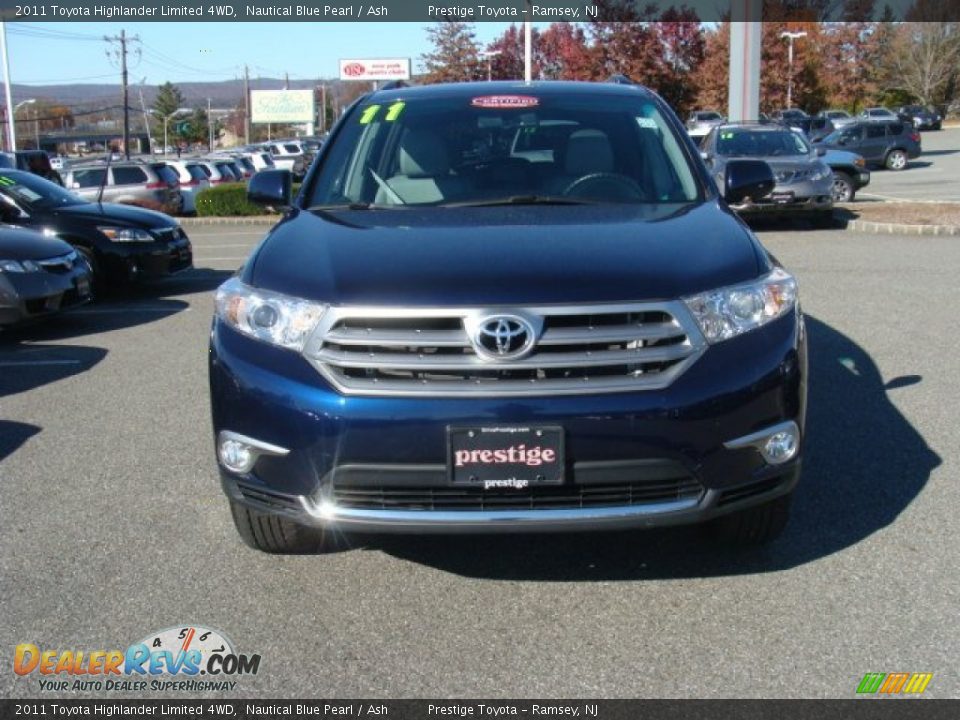 2011 Toyota Highlander Limited 4WD Nautical Blue Pearl / Ash Photo #2