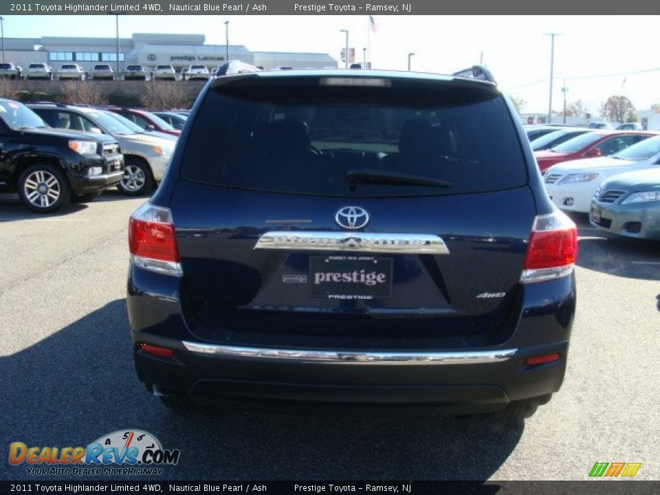 2011 Toyota Highlander Limited 4WD Nautical Blue Pearl / Ash Photo #5