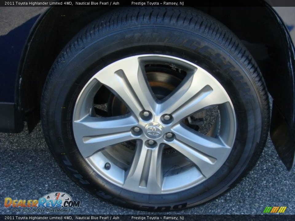 2011 Toyota Highlander Limited 4WD Nautical Blue Pearl / Ash Photo #14