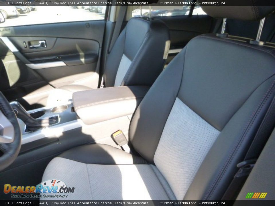 2013 Ford Edge SEL AWD Ruby Red / SEL Appearance Charcoal Black/Gray Alcantara Photo #8