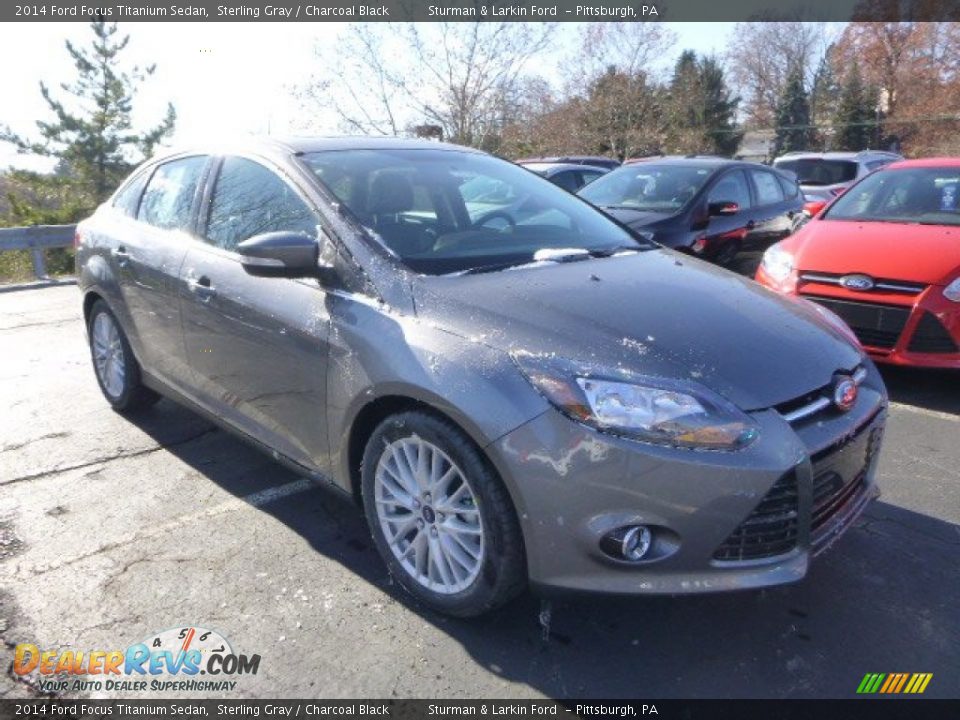 2014 Ford Focus Titanium Sedan Sterling Gray / Charcoal Black Photo #1