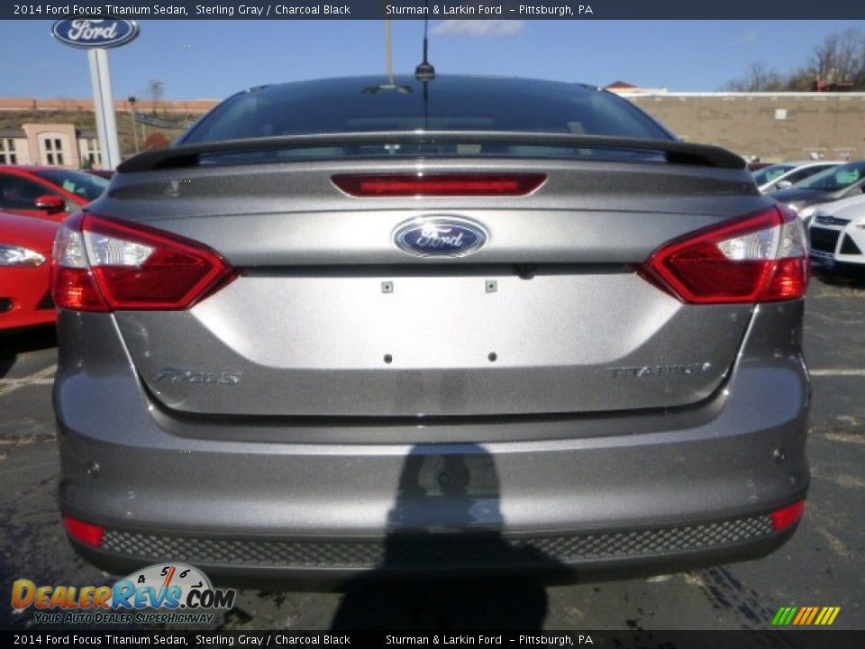 2014 Ford Focus Titanium Sedan Sterling Gray / Charcoal Black Photo #3