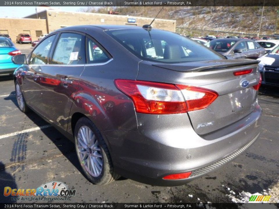 2014 Ford Focus Titanium Sedan Sterling Gray / Charcoal Black Photo #4