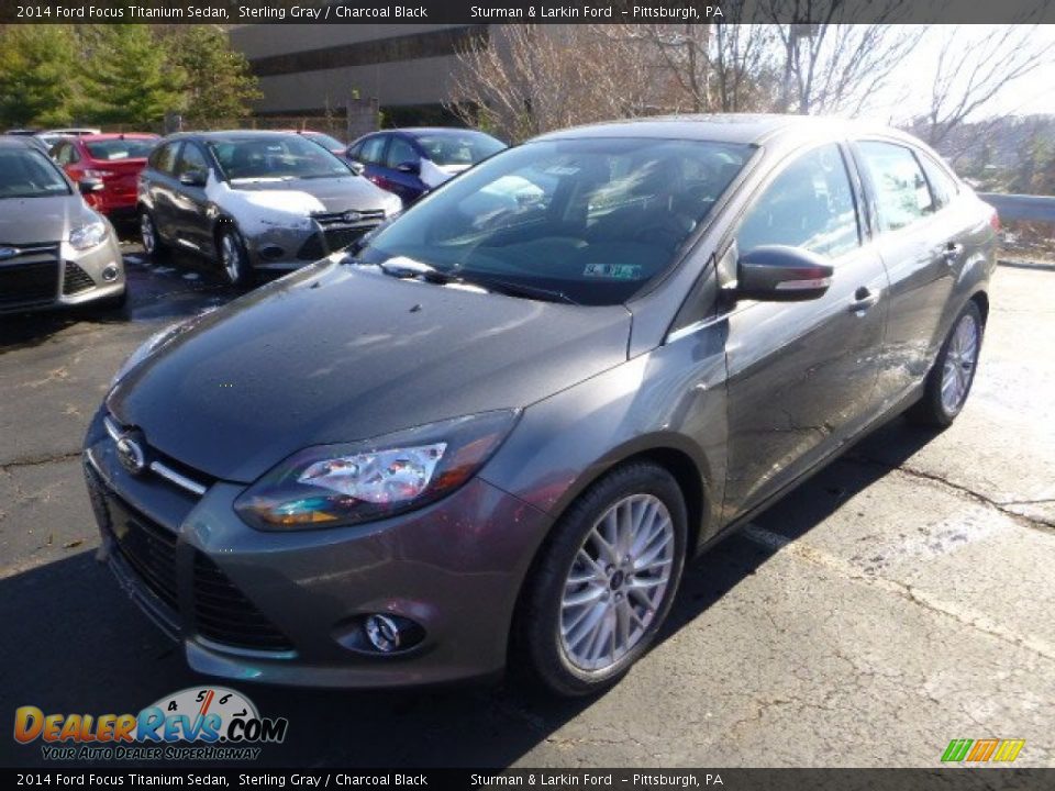 2014 Ford Focus Titanium Sedan Sterling Gray / Charcoal Black Photo #5