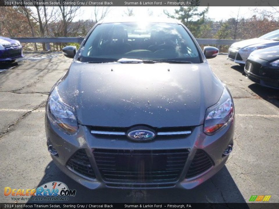 2014 Ford Focus Titanium Sedan Sterling Gray / Charcoal Black Photo #6