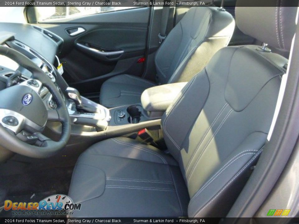 2014 Ford Focus Titanium Sedan Sterling Gray / Charcoal Black Photo #8