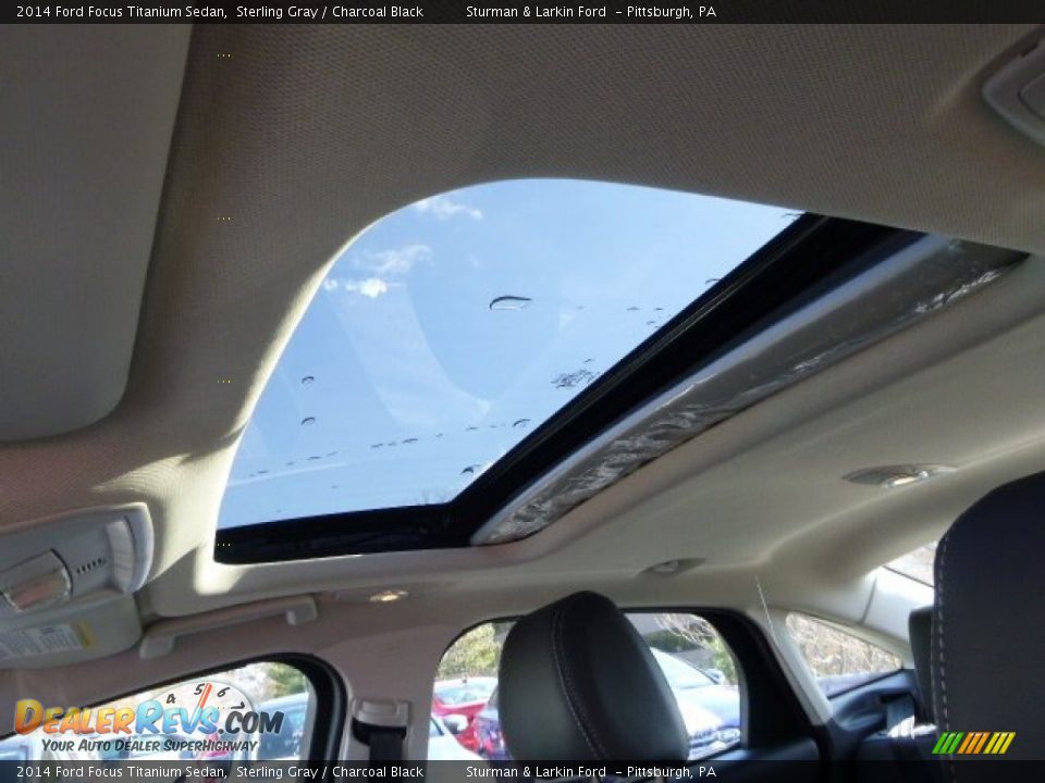 2014 Ford Focus Titanium Sedan Sterling Gray / Charcoal Black Photo #12