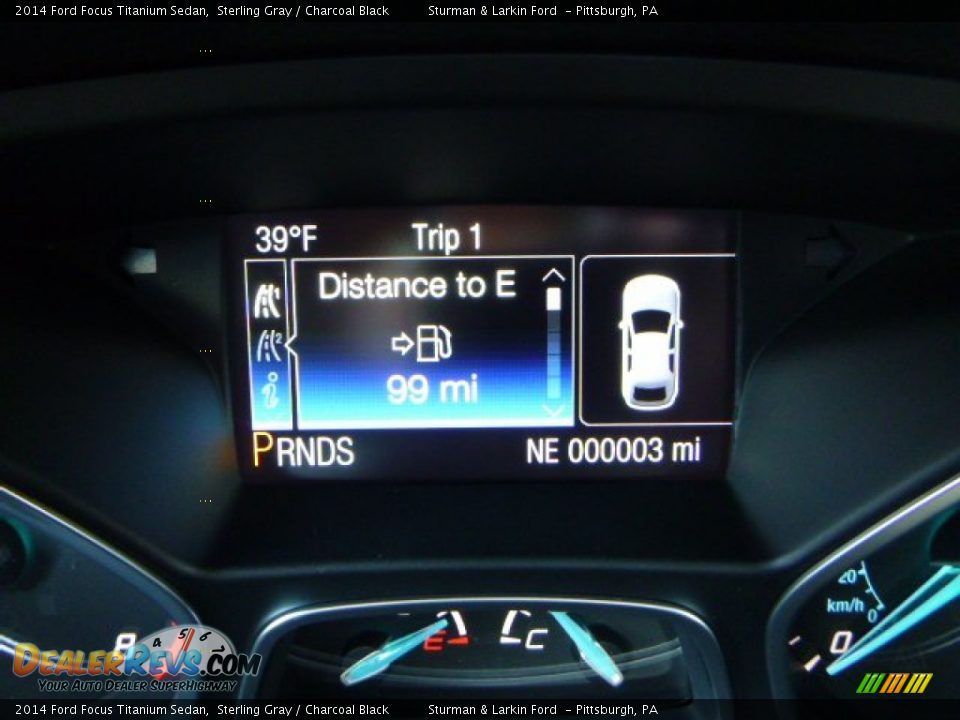 2014 Ford Focus Titanium Sedan Sterling Gray / Charcoal Black Photo #14