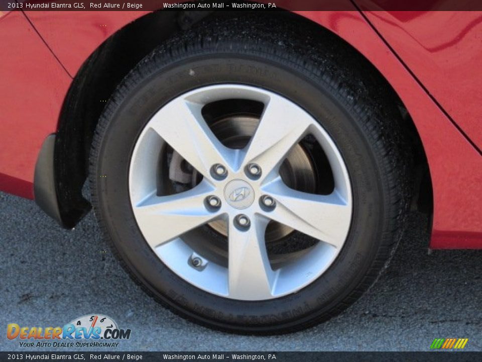 2013 Hyundai Elantra GLS Red Allure / Beige Photo #3