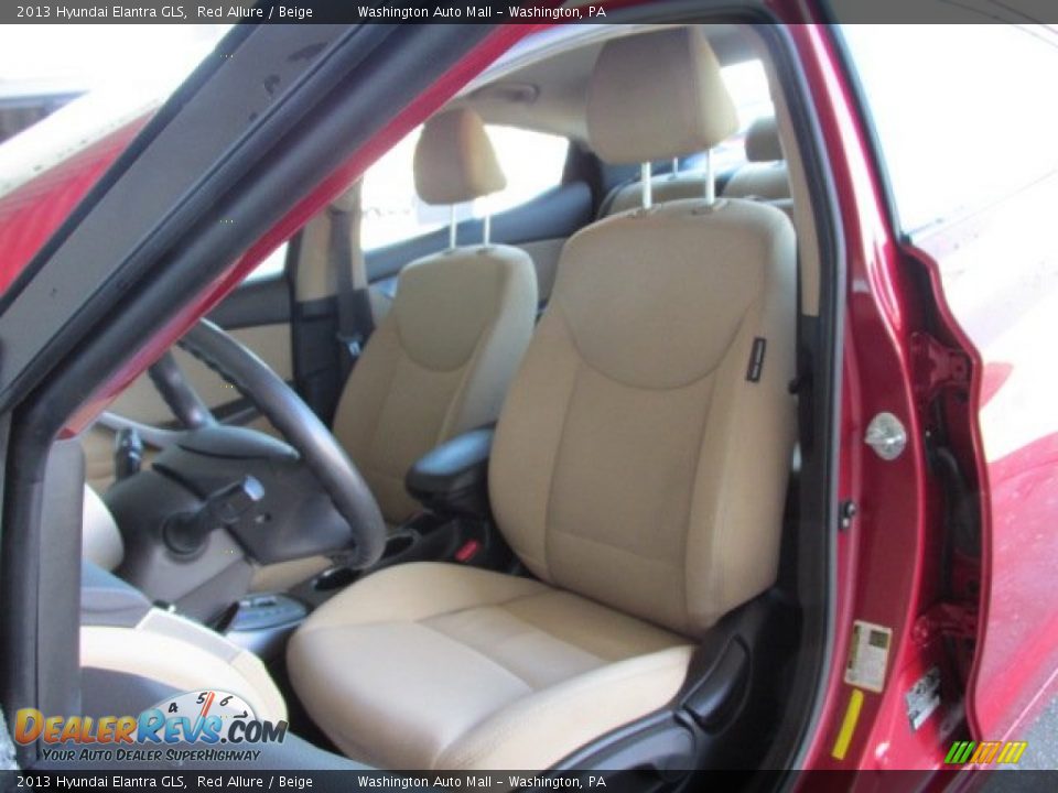 2013 Hyundai Elantra GLS Red Allure / Beige Photo #10