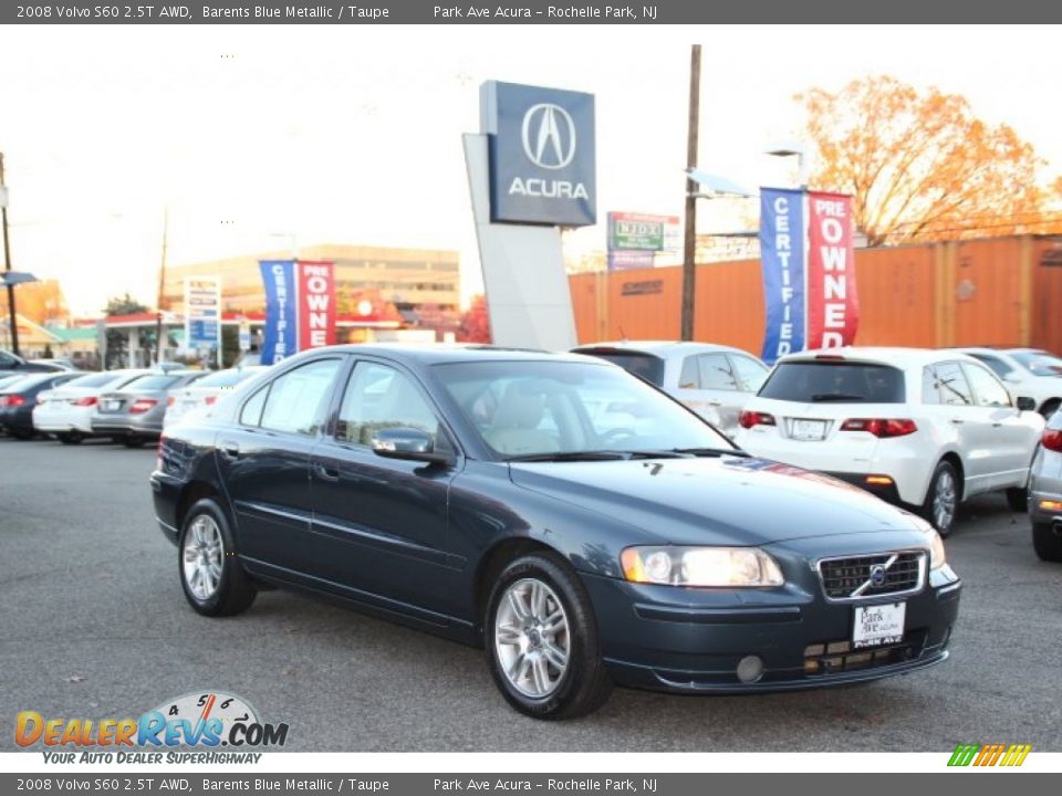 2008 Volvo S60 2.5T AWD Barents Blue Metallic / Taupe Photo #1