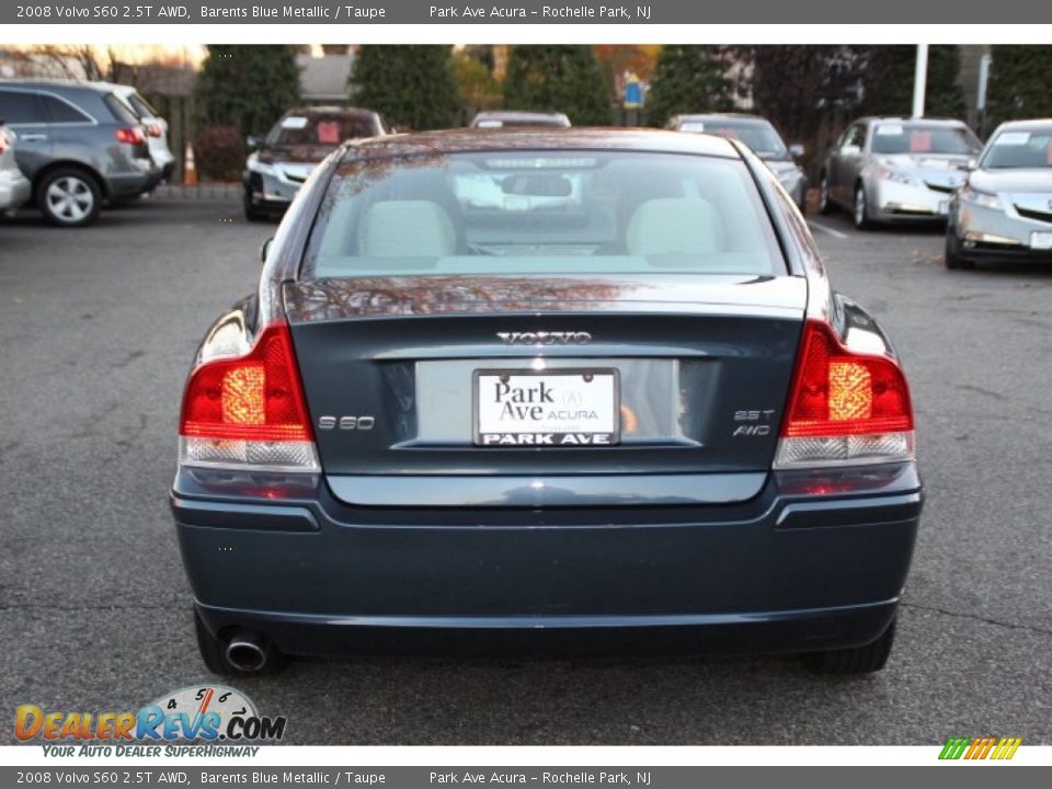 2008 Volvo S60 2.5T AWD Barents Blue Metallic / Taupe Photo #4