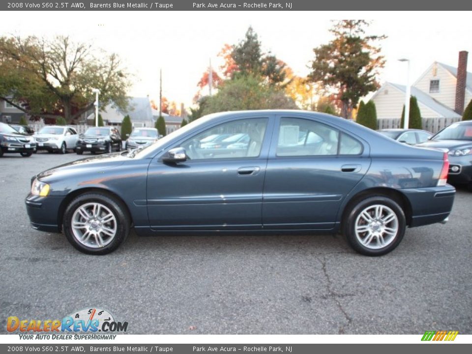 2008 Volvo S60 2.5T AWD Barents Blue Metallic / Taupe Photo #6