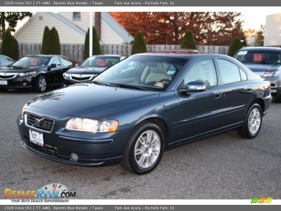 2008 Volvo S60 2.5T AWD Barents Blue Metallic / Taupe Photo #7
