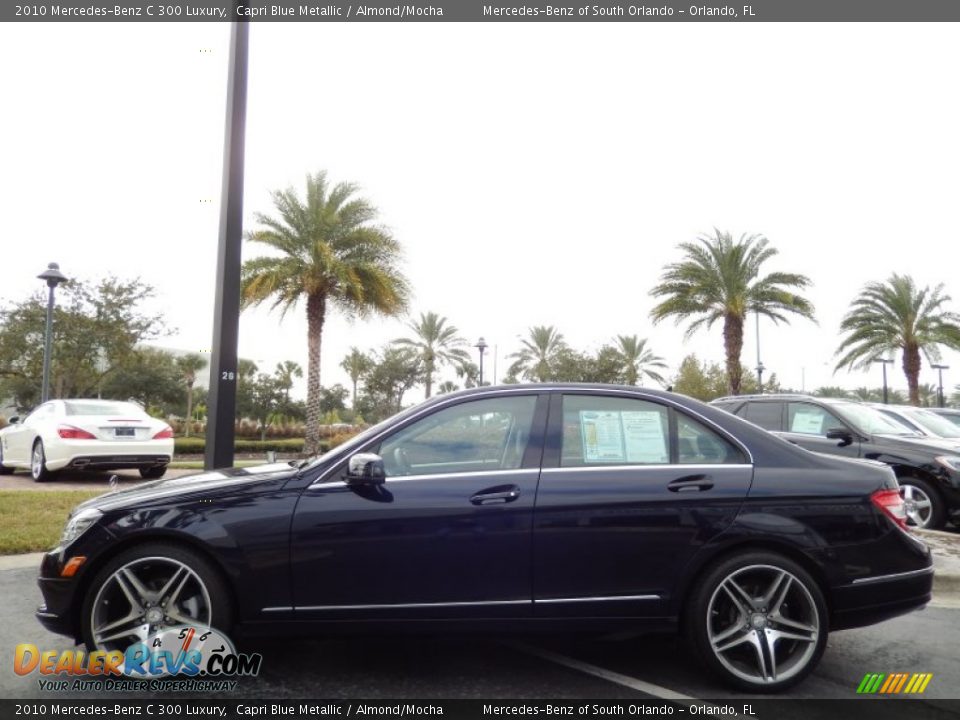 2010 Mercedes-Benz C 300 Luxury Capri Blue Metallic / Almond/Mocha Photo #4