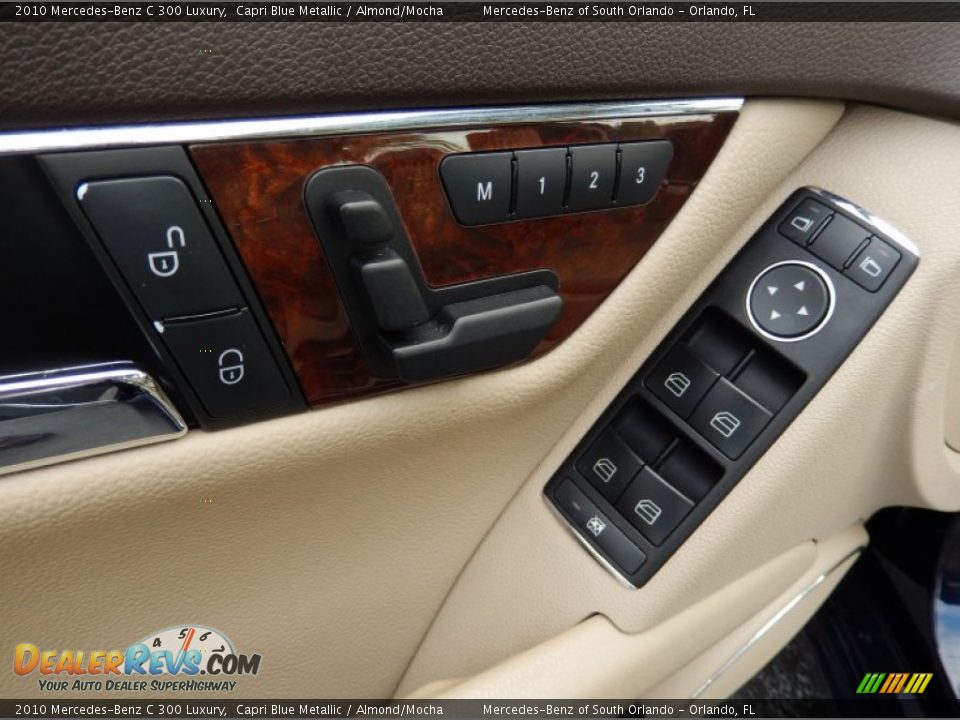 2010 Mercedes-Benz C 300 Luxury Capri Blue Metallic / Almond/Mocha Photo #14