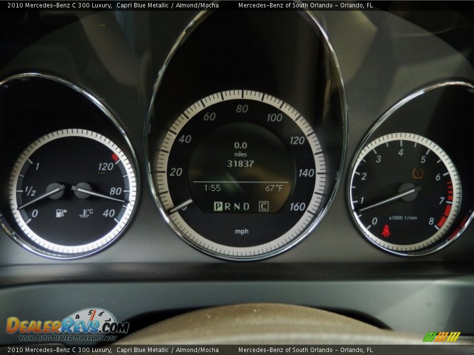 2010 Mercedes-Benz C 300 Luxury Capri Blue Metallic / Almond/Mocha Photo #22