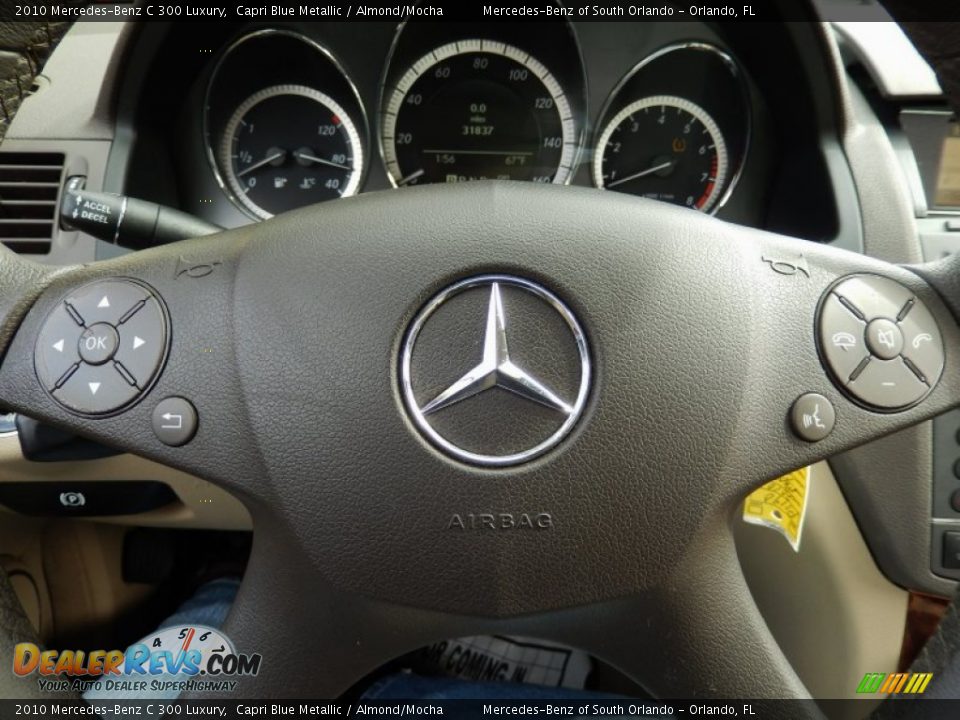 2010 Mercedes-Benz C 300 Luxury Capri Blue Metallic / Almond/Mocha Photo #25