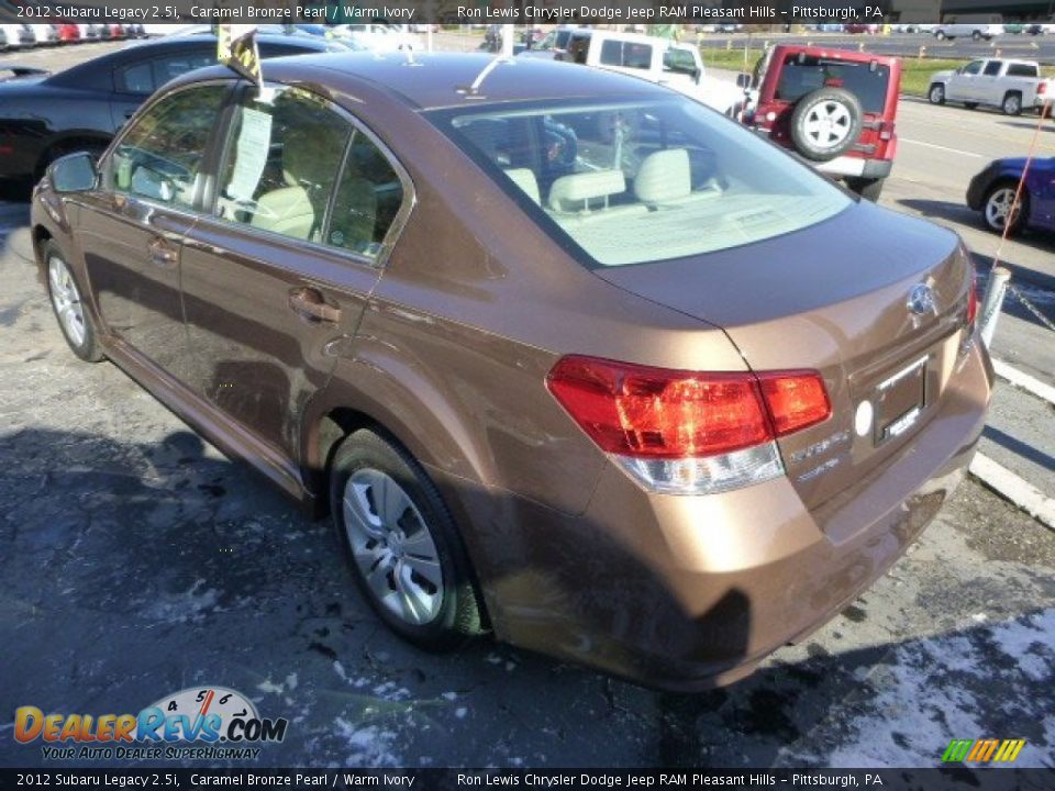 2012 Subaru Legacy 2.5i Caramel Bronze Pearl / Warm Ivory Photo #3