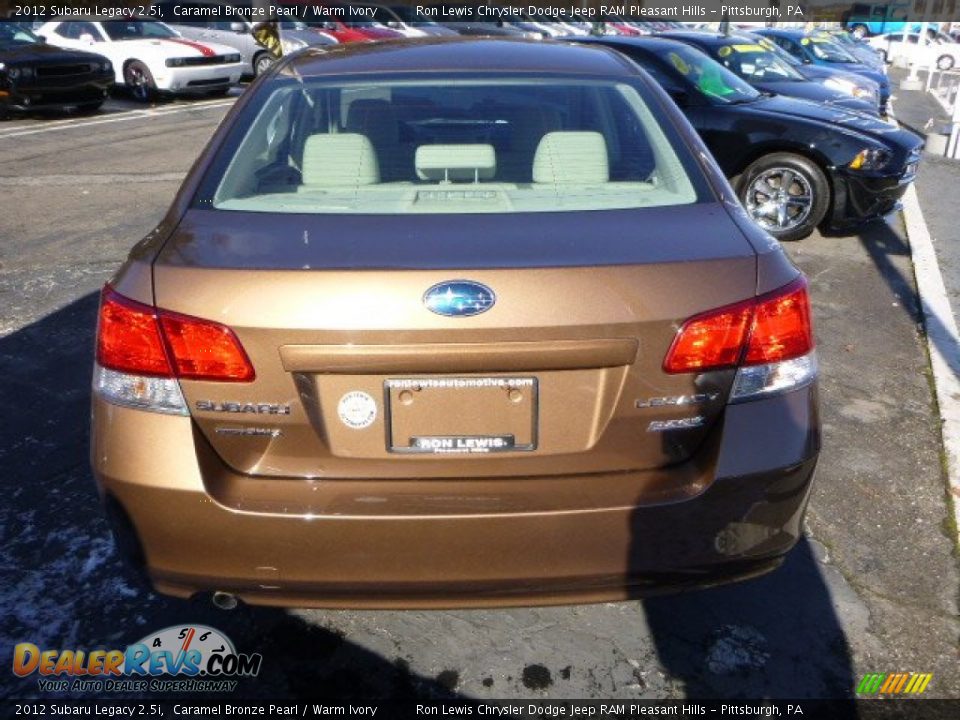 2012 Subaru Legacy 2.5i Caramel Bronze Pearl / Warm Ivory Photo #4