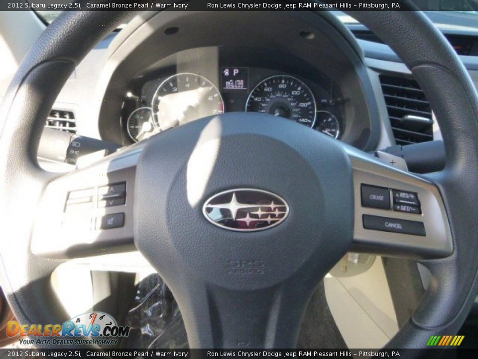 2012 Subaru Legacy 2.5i Caramel Bronze Pearl / Warm Ivory Photo #16