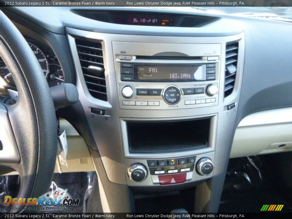 2012 Subaru Legacy 2.5i Caramel Bronze Pearl / Warm Ivory Photo #18