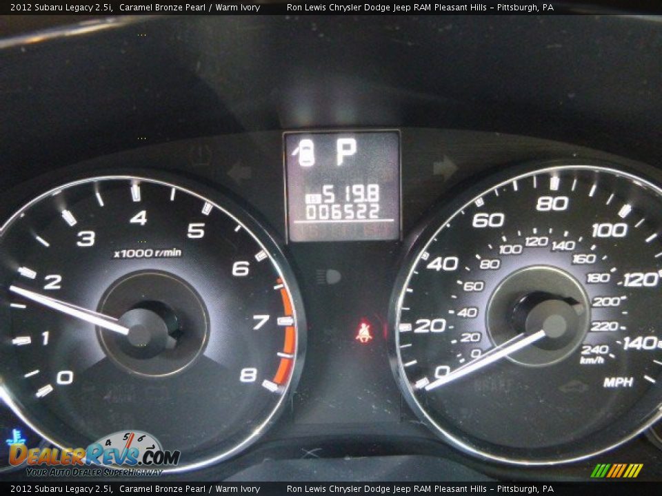 2012 Subaru Legacy 2.5i Caramel Bronze Pearl / Warm Ivory Photo #20