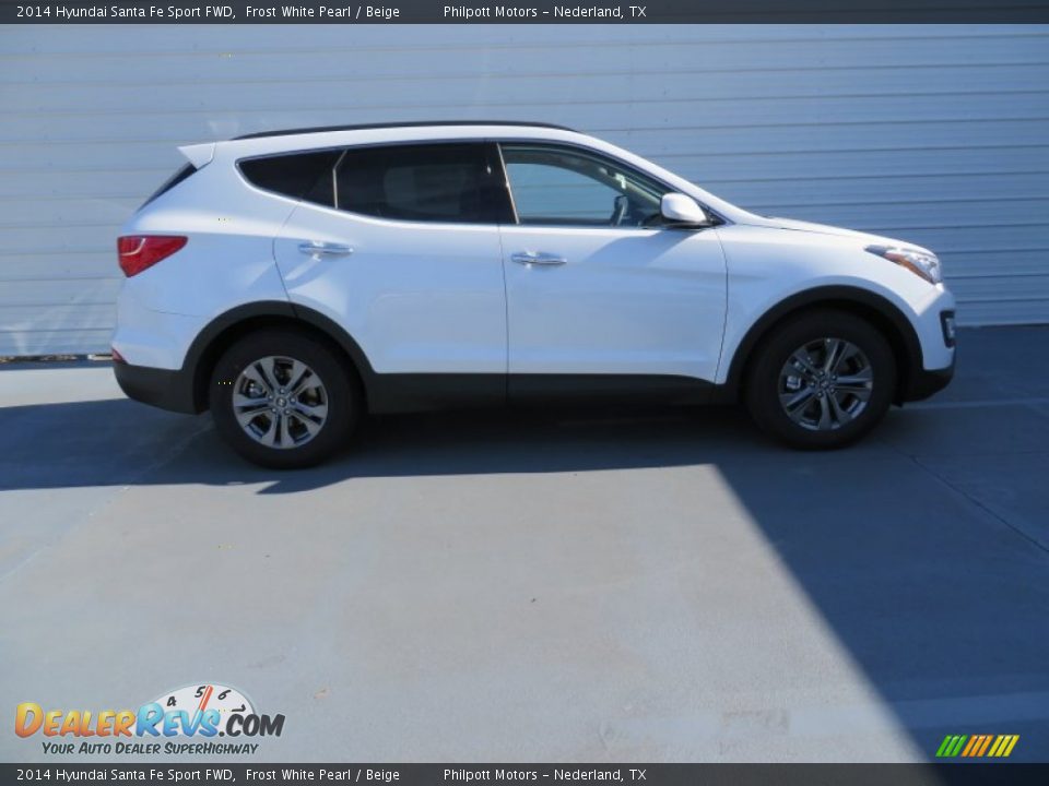 2014 Hyundai Santa Fe Sport FWD Frost White Pearl / Beige Photo #3