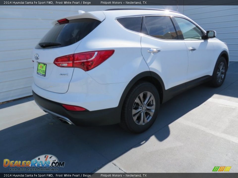 2014 Hyundai Santa Fe Sport FWD Frost White Pearl / Beige Photo #4