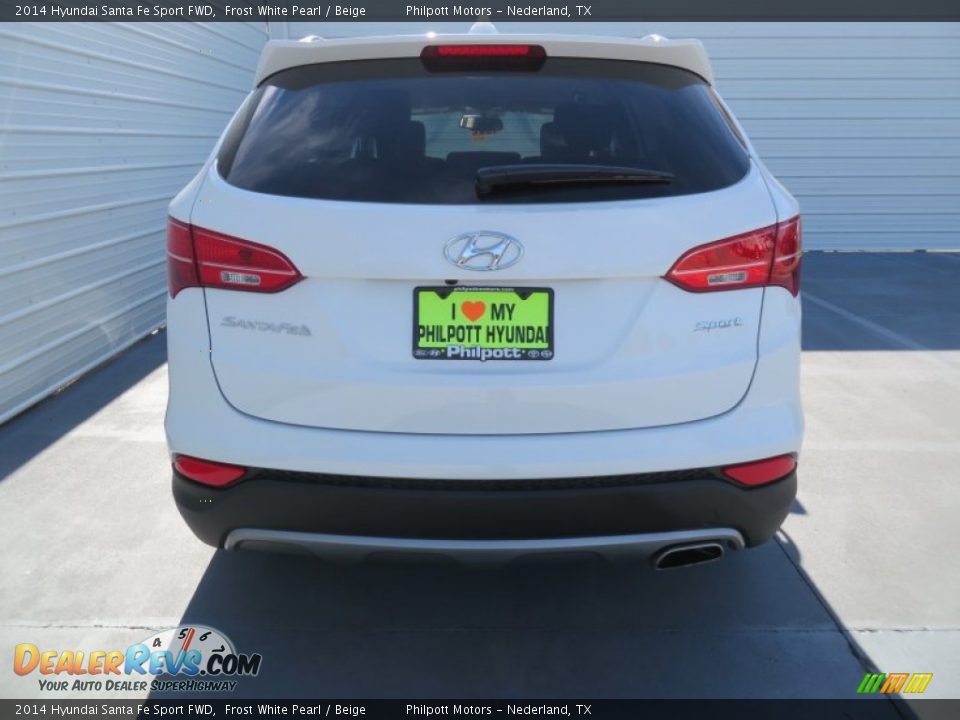 2014 Hyundai Santa Fe Sport FWD Frost White Pearl / Beige Photo #5
