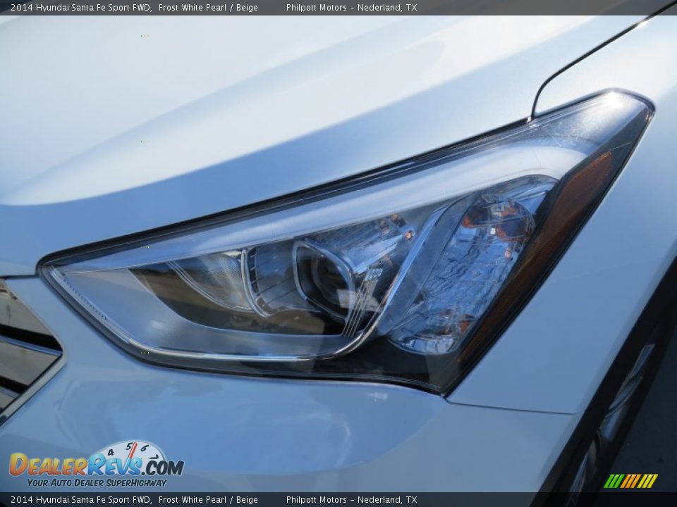 2014 Hyundai Santa Fe Sport FWD Frost White Pearl / Beige Photo #9