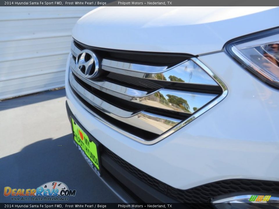 2014 Hyundai Santa Fe Sport FWD Frost White Pearl / Beige Photo #11