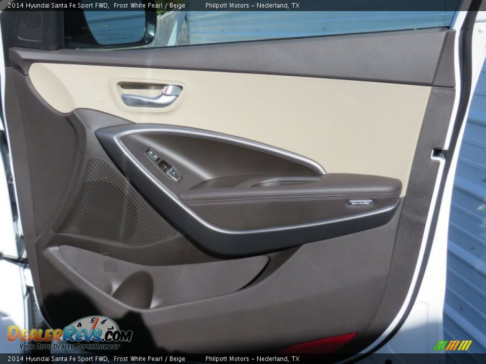 2014 Hyundai Santa Fe Sport FWD Frost White Pearl / Beige Photo #17
