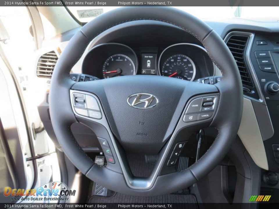 2014 Hyundai Santa Fe Sport FWD Frost White Pearl / Beige Photo #33