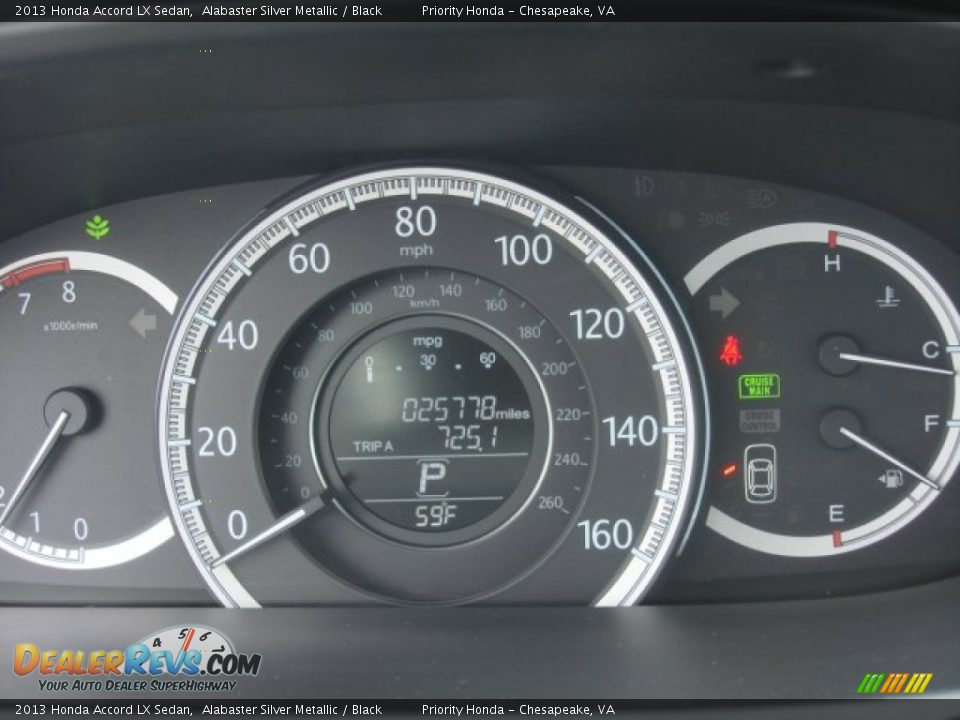 2013 Honda Accord LX Sedan Alabaster Silver Metallic / Black Photo #16