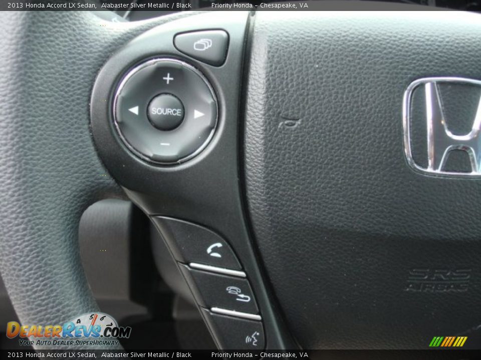 2013 Honda Accord LX Sedan Alabaster Silver Metallic / Black Photo #22