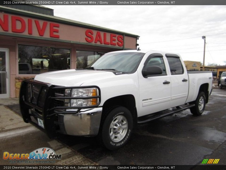 2010 Chevrolet Silverado 2500HD LT Crew Cab 4x4 Summit White / Ebony Photo #1