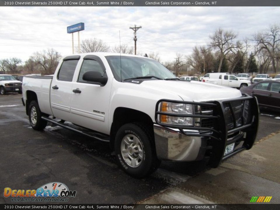 2010 Chevrolet Silverado 2500HD LT Crew Cab 4x4 Summit White / Ebony Photo #2
