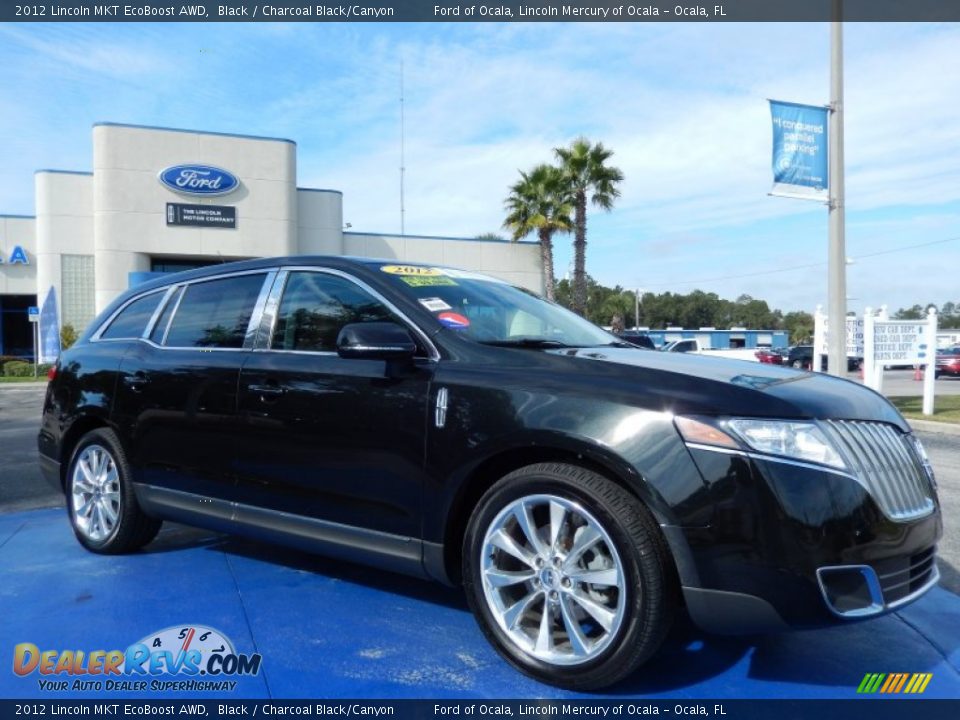 2012 Lincoln MKT EcoBoost AWD Black / Charcoal Black/Canyon Photo #7