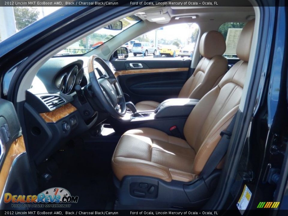 Charcoal Black/Canyon Interior - 2012 Lincoln MKT EcoBoost AWD Photo #12