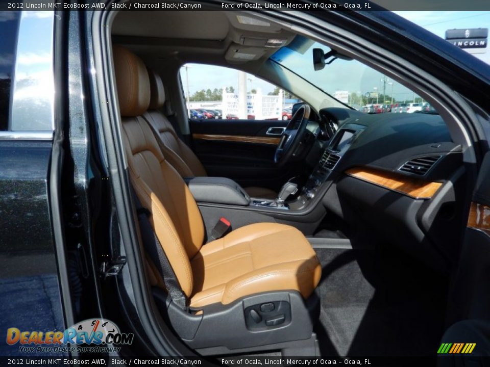 2012 Lincoln MKT EcoBoost AWD Black / Charcoal Black/Canyon Photo #18