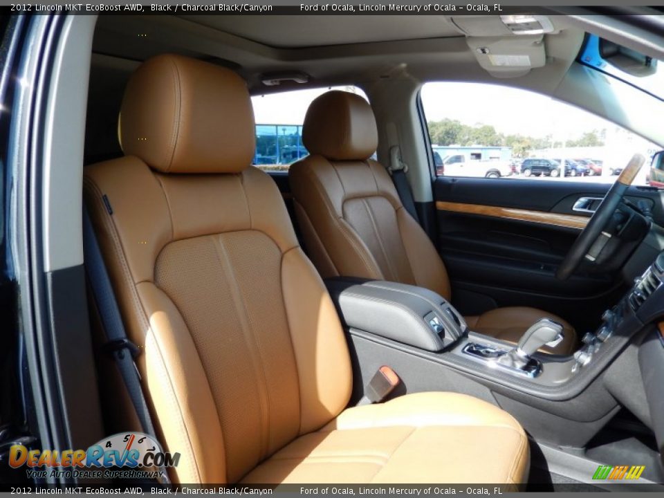 2012 Lincoln MKT EcoBoost AWD Black / Charcoal Black/Canyon Photo #19