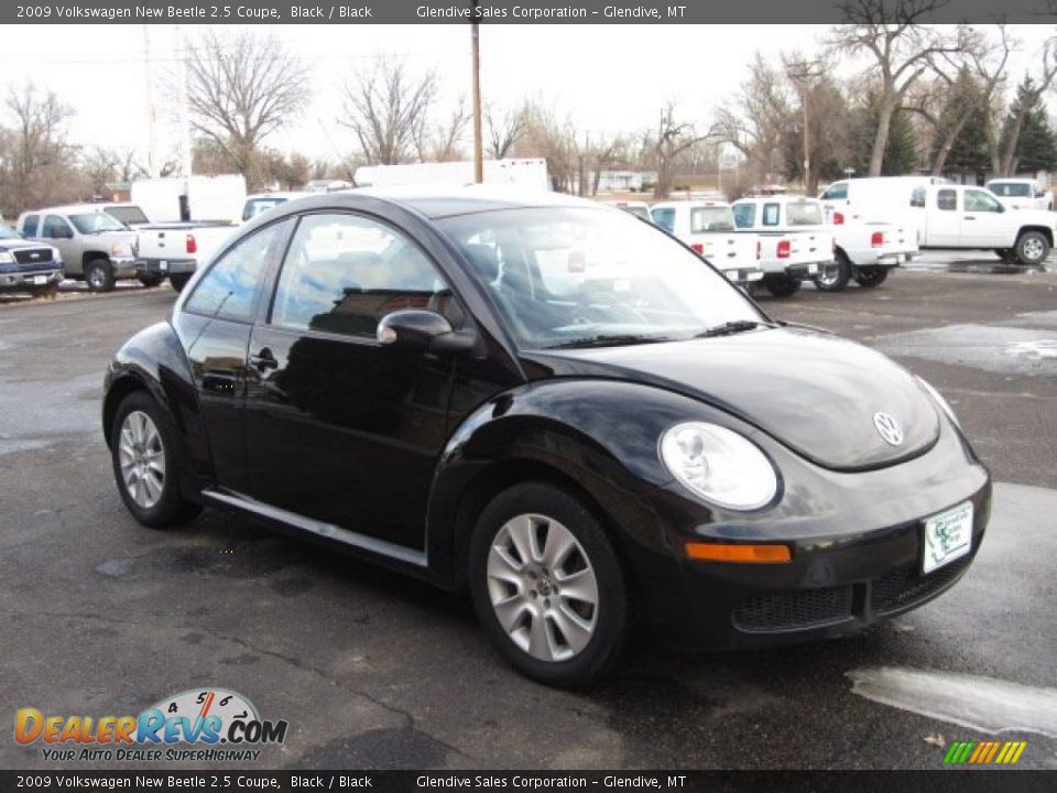 2009 Volkswagen New Beetle 2.5 Coupe Black / Black Photo #2
