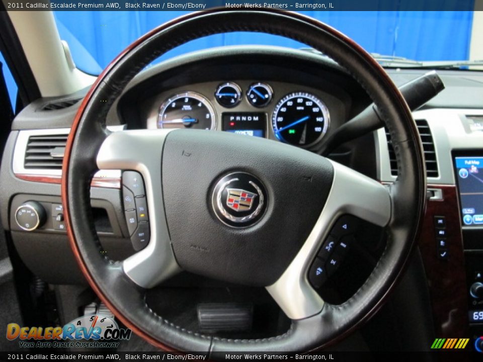 2011 Cadillac Escalade Premium AWD Black Raven / Ebony/Ebony Photo #36