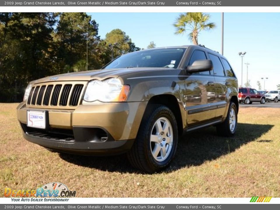 2009 Jeep Grand Cherokee Laredo Olive Green Metallic / Medium Slate Gray/Dark Slate Gray Photo #1