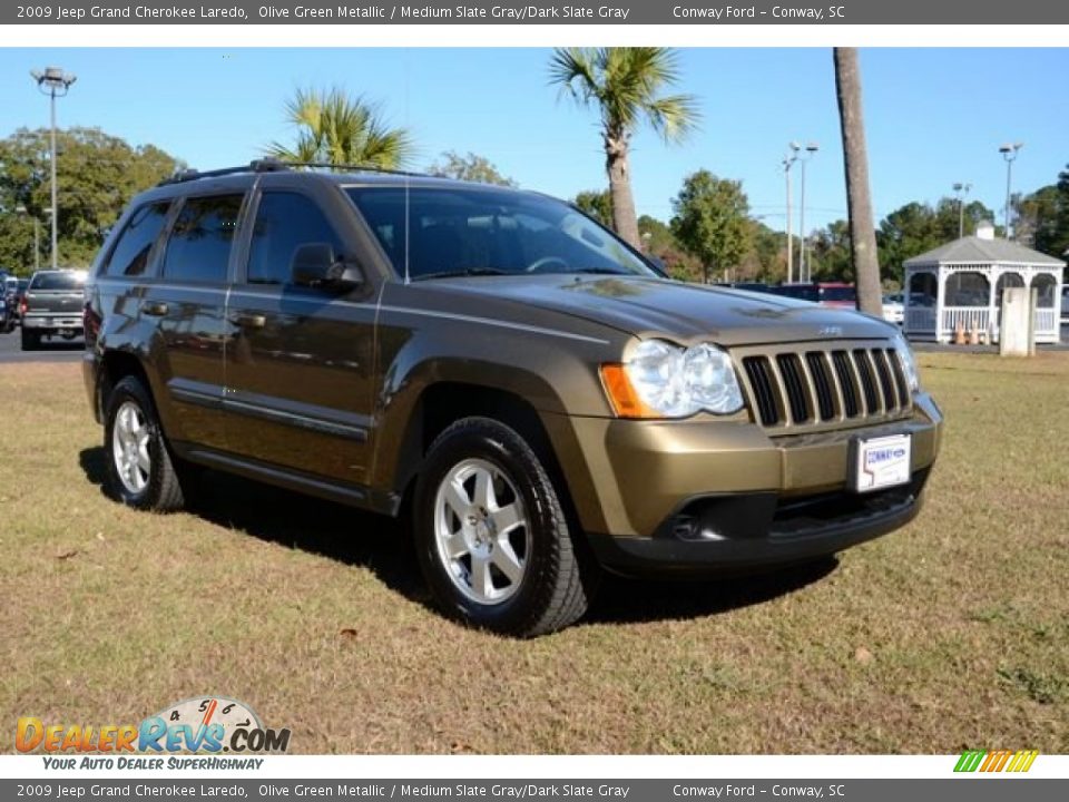 2009 Jeep Grand Cherokee Laredo Olive Green Metallic / Medium Slate Gray/Dark Slate Gray Photo #3